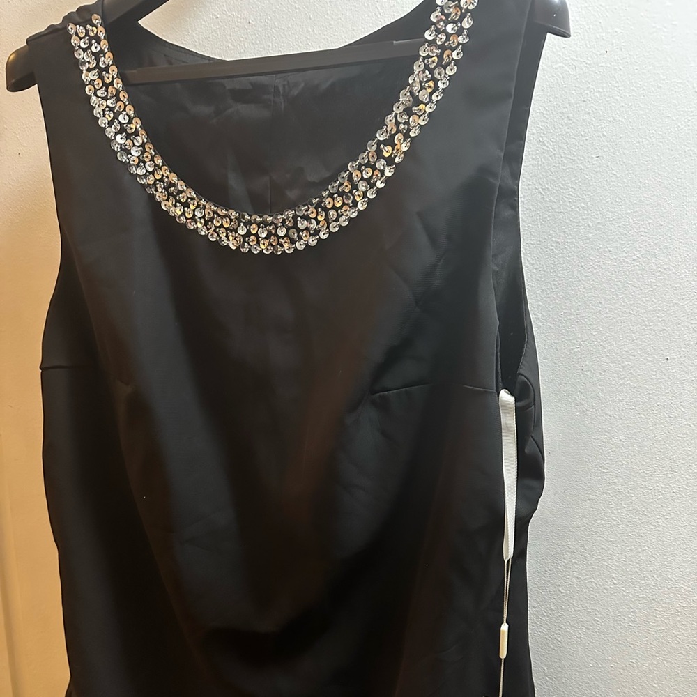 Black sleeveless Shirt and pants set dress wear - mother of bride-